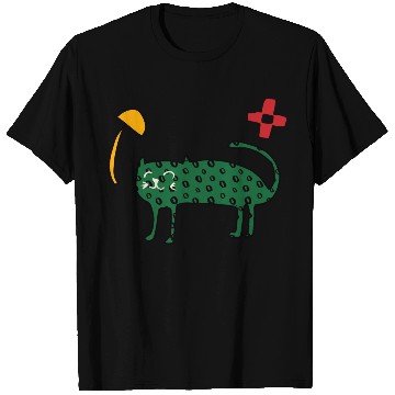 Discover Spring Cute Green Cat T Shirts