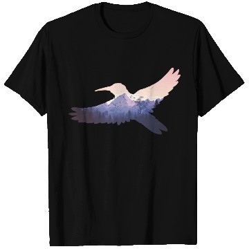 Discover Hummingbird Bird Mountains Fly Nature Paradise T Shirts