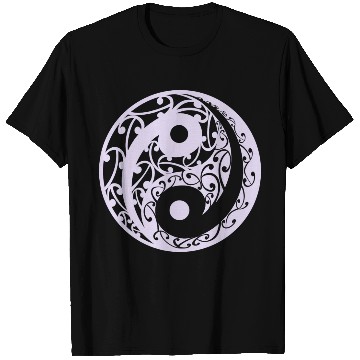 Discover Yin And Yang Koru Pattern In A Light Purple Colour T Shirts
