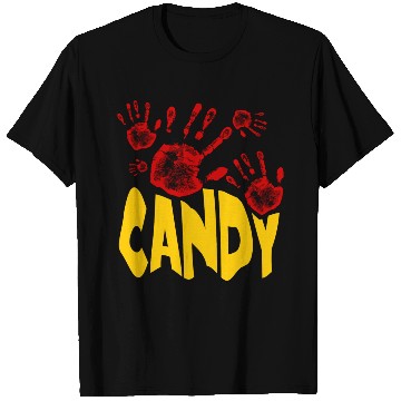 Discover Bloody Hands Halloween Candy Design T Shirts
