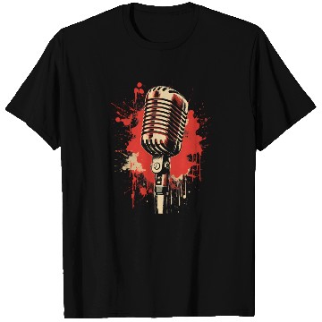 Discover Microphone Classic Mic Splash T Shirts