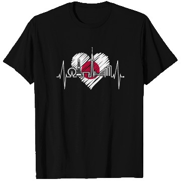 Discover Tokyo Skyline Heartbeat Japanese Flag Love Tokyo T Shirts