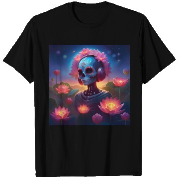 Discover Sugar Skull Lotus Melody Medley T Shirts