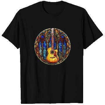 Discover Stained Glass Art - Stylish Colorful Guitar T Shirts