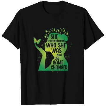 Discover Mental Health Green Ribbon Butterfly T Shirts