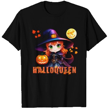Discover Hallo Queen Witch in a hat T Shirts