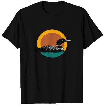 Discover Loon Sunset Faded Look with Retro Colors T Shirts