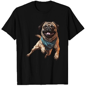 Discover Pug in Motion: Racing, Sprinting, Galloping T Shirts