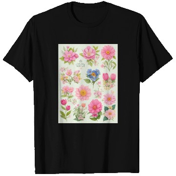 Discover Tangerine and Coral Spring Flowers T Shirts