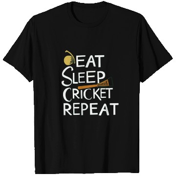 Discover Eat Sleep Cricket Repeat: Cricket Lover's T Shirts