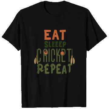 Discover Eat Sleep Cricket Repeat: The Cricket Lover's T Shirts