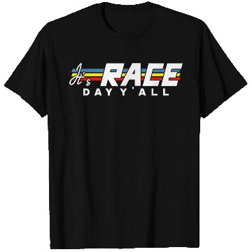 Discover It s Race Day Y all White Text T Shirts