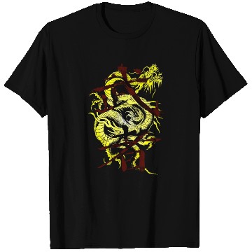 Discover Yellow Dragon Warrior T Shirts