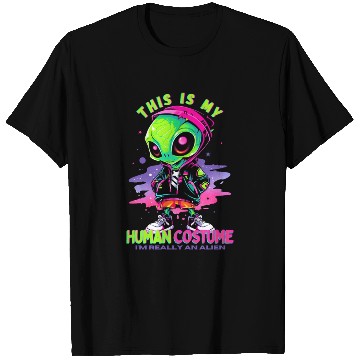 Discover This is My Human Costume I'm Really An Alien T Shirts