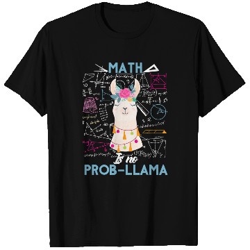 Discover Funny Math Is No Prob Llama Back To School T Shirts