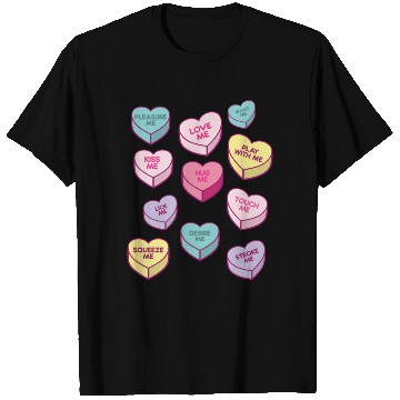 Discover Love Me Kiss Me Pleasure Me Candy Hearts T Shirts