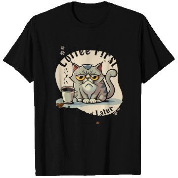 Discover Coffee First - Adulting Later (...maybe) T Shirts