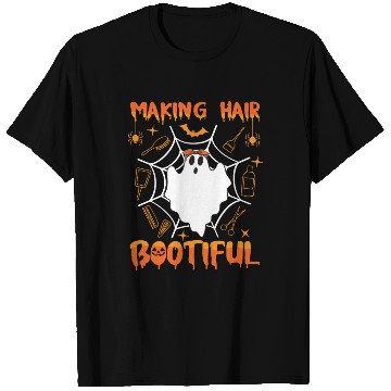 Discover Making Hair Bootiful Funny Scary Ghost Hairdresser T Shirts