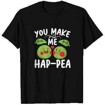Discover You Make Me Hap-pea for a Husband Wife Bride T Shirts