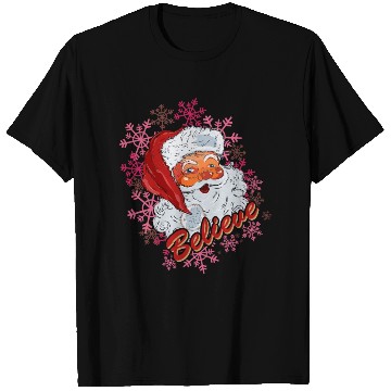 Discover Believe Quote Santa Hat Christmas T Shirts
