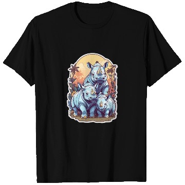Discover Rhinos Kawaii T Shirts