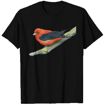 Discover Red Bird watercolor effect T Shirts