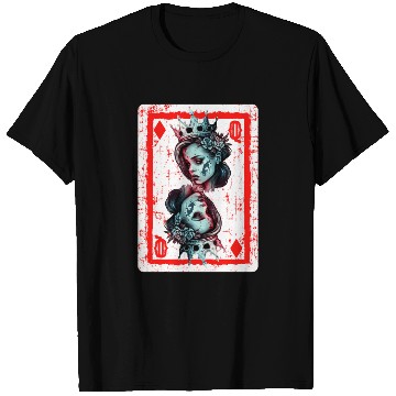 Discover Queen of Diamonds Gothic Card Game Creepy T Shirts