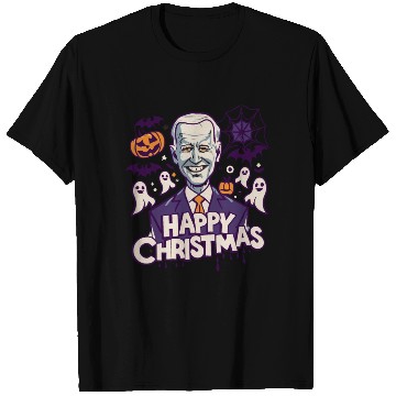 Discover Happy Christmas Joe Biden Funny Halloween T Shirts