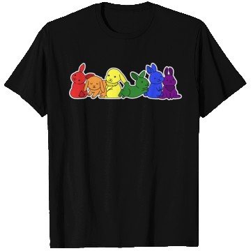 Discover LGBT+ Flag Bunny Design for proud LGBT+ People T Shirts