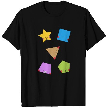 Discover Cute Geometric Shapes Sticker pack T Shirts