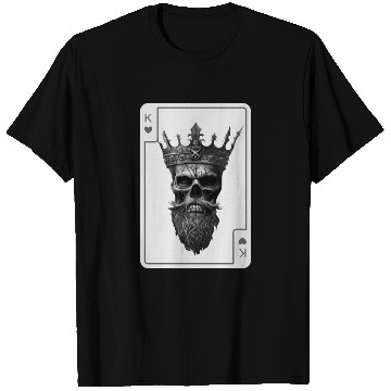 Discover King of Hearts Creepy Card Game Poker T Shirts