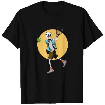 Discover Skeleton Playing Tennis T Shirts