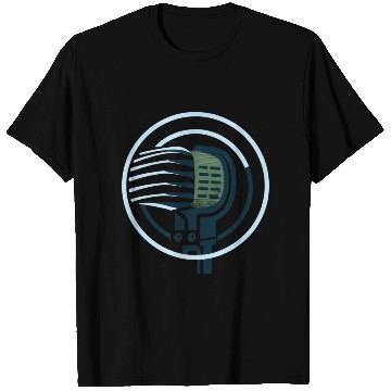 Discover Radio microphone ringed planet T Shirts
