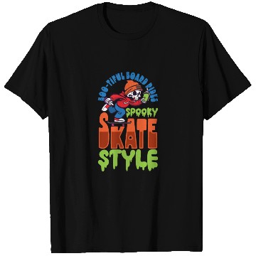 Discover Spooky Horror Skateboarder Halloween Skateboarding T Shirts