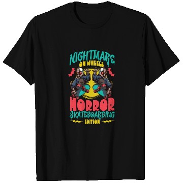 Discover Spooky Horror Skateboarder Halloween Skateboarding T Shirts