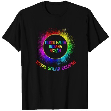 Discover Total Solar Eclipse Terre Haute Indiana 4/28/24gir T Shirts