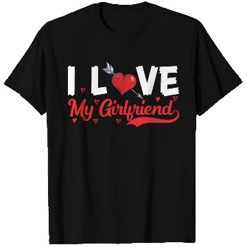 Discover i love my girlfriend heart T Shirts