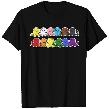 Discover Pride Progress Flag Octopus Design for Equality T Shirts