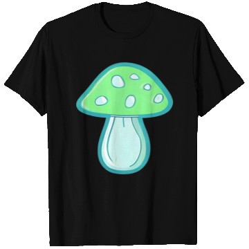 Discover Mushroom CV2 Light Green and Blue T Shirts