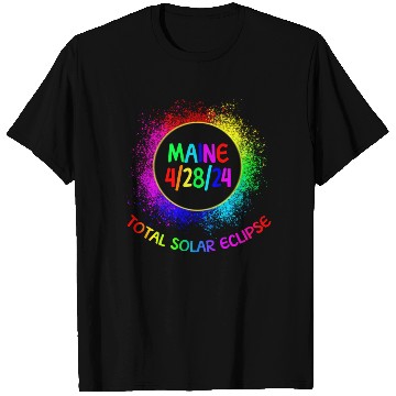 Discover Total Solar Eclipse Maine 4/28/24 Kids Eclipse T Shirts