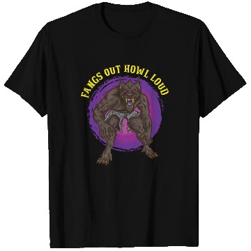 Discover Funny Horror Werewolf Lycanthropy Full Moon Shapes T Shirts
