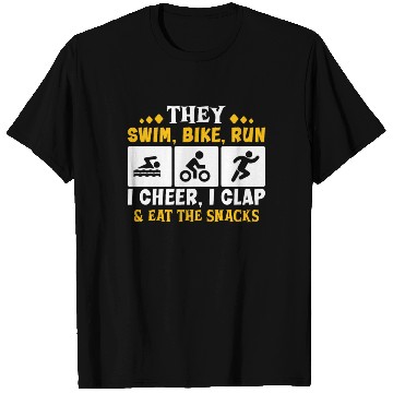 Discover Triathlon Swim Bike Run Triathlete Sport Gift T Shirts