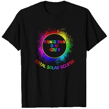Discover Total Solar Eclipse Youngstown Ohio 4/28/24 Kids T Shirts