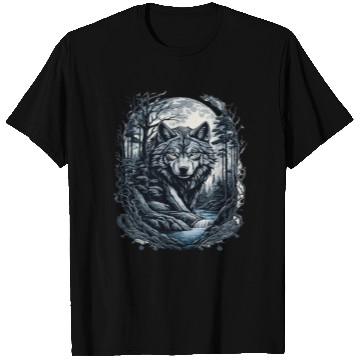 Discover Sunset Grey Wolf Hunter for Men and Women T Shirts
