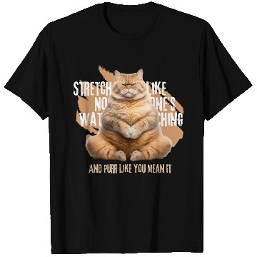 Discover Stretch and Purr: Cat Ready for Exercise T Shirts