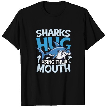 Discover Sharks Hug Using Their Mouth for a Surfer Shark T Shirts