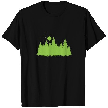 Discover Forest with Leaves in Environment T Shirts