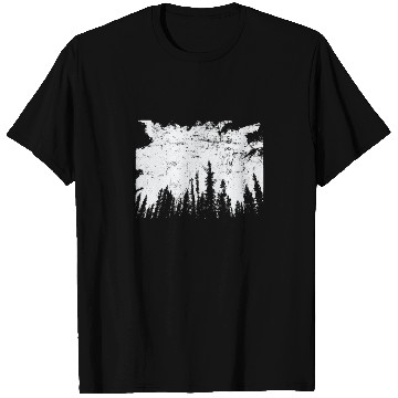Discover Forest at Night Nature Leaves Environment T Shirts