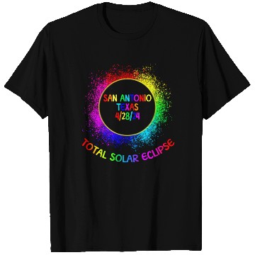 Discover Total Solar Eclipse San Antonio Texas 4/28/24 Kids T Shirts