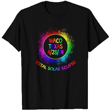 Discover Total Solar Eclipse Waco Texas 4/28/24 Kids T Shirts